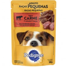 Sachê Pedigree Adulto Carne Raças Pequenas 100g